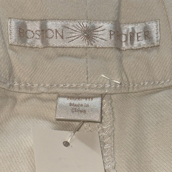 Boston Proper So easy denim legging off white elastic waist skinny Sz 10 new - Picture 4 of 5